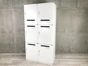 【関西倉庫在庫】イトーキ製　シンラインロッカー　6人用　ホワイト　シリンダー錠　【弊社使用欄：】