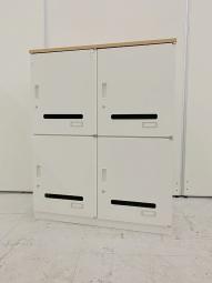 【関西倉庫在庫】　イトーキ製　シンラインロッカー！　4人用　フリーアドレスなどで人気のパーソナルロッカー　シリンダー錠　【弊社使用欄：】