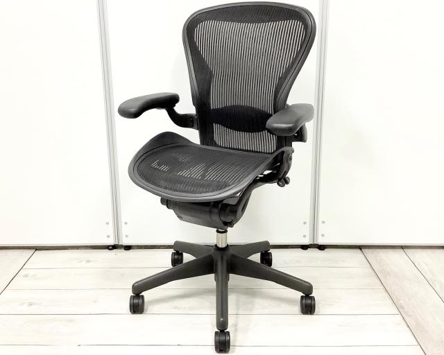 【中古】アーロンチェア（ランバー　フル装備）  Herman Miller（ハーマンミラー） 肘付ハイバックチェア