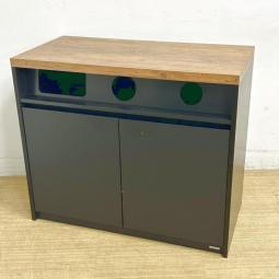 【オカムラ製のダストボックス！売れ筋です！】■オカムラ　アルトピアッツァシリーズ　ブラック　《オフィスバスターズ福岡博多店は、福岡を拠点として、日本全国へ中古オフィス用品・オフィス家具を提供しております》