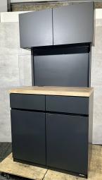 【コンセント付きのキッチンキャビネットが1台限定入荷！！】◆オカムラ/アルトピアッツァ　ブラック　《オフィスバスターズ福岡博多店は、福岡を拠点として、日本全国へ中古オフィス用品・オフィス家具を提供しております》