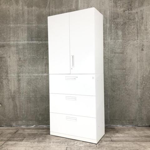 【中古】エディア BWUH-SU59SAWN / BWU-L3A59SAWNN コクヨ（KOKUYO） ハイキャビネット／両開き＋3段ラテラル