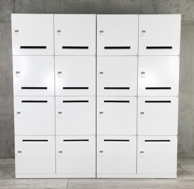 【中古】レクトラインロッカー 4BM33Y　ZA75 オカムラ（okamura） 8人用パーソナルロッカー