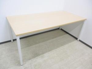 【残り1台!W2100で快適に広々と使えます!】内田洋行製 ノティオシリーズ 大型テーブル ナチュラルカラー 《オフィスバスターズ福岡博多店は、福岡を拠点として、日本全国へ中古オフィス用品・オフィス家具を提供しております》