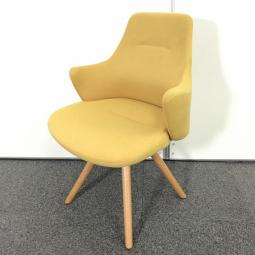 【西】～12月中旬入荷！～【オカムラ製】【ライブス】【イエロー】【ミーティングチェア】【チェア】【椅子】【イス】【事務椅子】【デスク】【机】【書庫】【書棚】【棚】【ラック】【収納】【格安】【安い】【メーカー】【レイアウト変更】【模様替え】