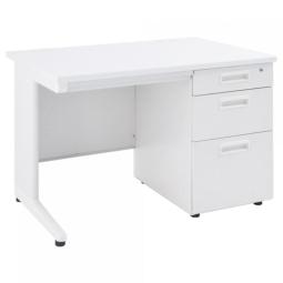 【未組立品の店頭在庫1台あり！】片袖机　横幅1000mm　ホワイト　OB-KDW-107S【新品】【堺店】【KG】