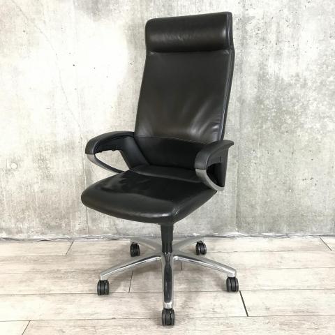 【中古】フィロソフィーチェア CR-G383L コクヨ（KOKUYO） 肘付ハイバックチェア