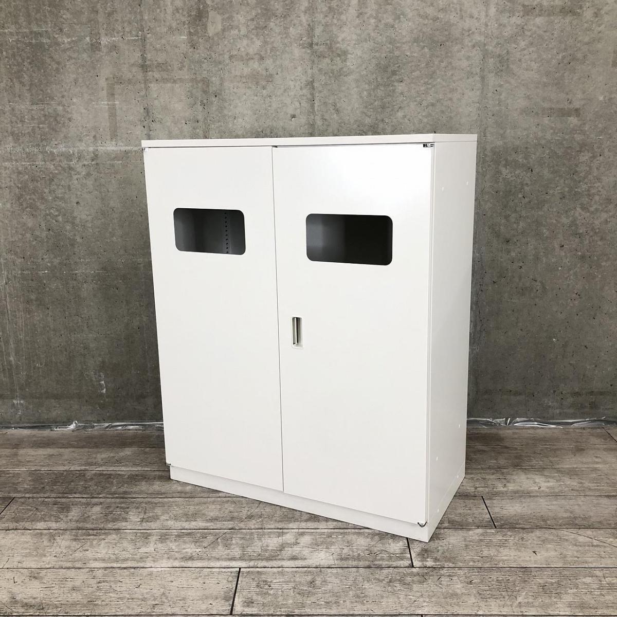 ■イトーキ（ITOKI）製　■シンラインシリーズ　■両開きリサイクルユニット（分別ダストボックス）　H1130㎜　■ペール×2個付き　■ホワイト　■天板/ベース付き 【弊社使用欄：A01040207】【SN】
                        シンライン
                                    中古
            