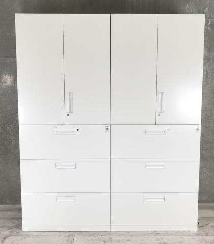 【中古】エディア  コクヨ（KOKUYO） ハイキャビネット／両開き＋3段ラテラル