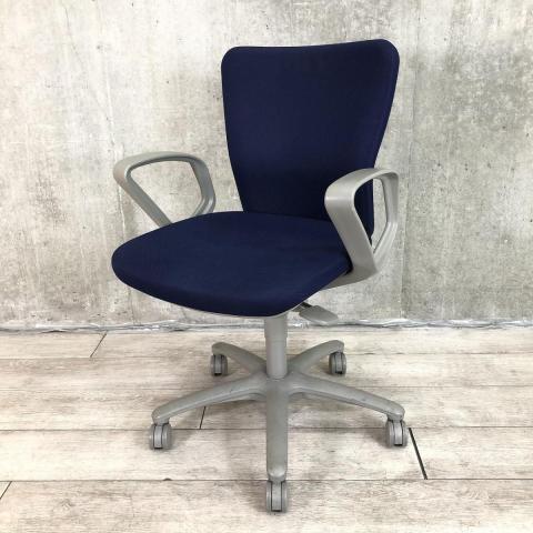 【中古】カロッツァチェア CK43GR FS19 オカムラ（okamura） 肘付ローバックチェア