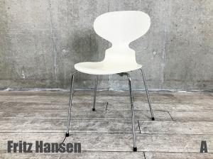 A）Fritz Hansen/フリッツハンセン　アントチェア　ホワイト　北欧　ヤコブセン