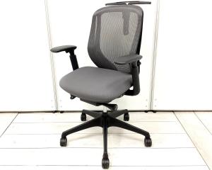 【2020年製】【肘有（可動肘/アジャストアーム）/コートハンガー有】ワークチェア  アームレスト付 ブラックボディ オススメ(おすすめ) 大人気 ・Okamura/オカムラ ・Sylphy/シルフィー ※横浜本店撮影画像※