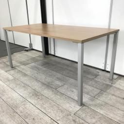 ☆W1600ｍｍ！【スタイリッシュで上質なデザイン！オフィシャルな空間にもフィット！】 ■オカムラ製　ワークテーブル　W1600×D800×H720mm　木目ブラウン天板【ABW】