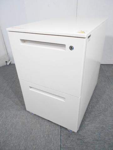 収納に便利な２段ワゴン入荷！！人気のホワイトワゴン！A4ファイルが上下段で収納可能です【関西倉庫在庫】【弊社使用欄：A01049601】