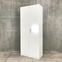 大きく開いて出し入れしやすい！大容量収納のキャビネット！A4ファイルがたっぷり6段収納！
■プラス/レガーティオ/ホワイト　両開き書庫　H2150mm