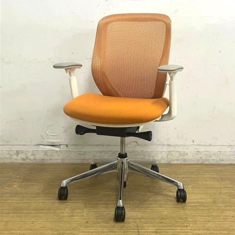 【中古】シルフィーメッシュ C681BW FMR8 オカムラ（okamura） 肘付ローバックチェア