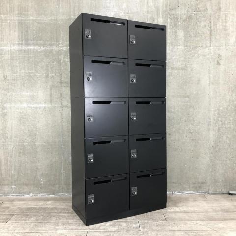【2列5段で省スペースに設置!人気のメールロッカー!】■コクヨ イノンシリーズ 10人用パーソナルロッカー ダイヤル錠タイプ 投函口有り ブラック ■固定席を持たないモバイルワーカーにもオススメ! 【KOKUYO iNON】※非常解錠キーは付属しておりません。必要なお客様はご相談くださいませ。