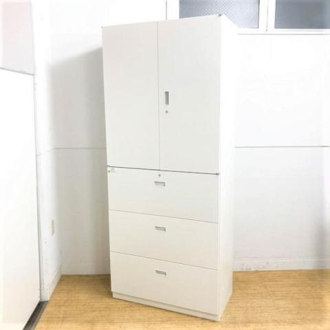 【中古】シンライン  イトーキ（ITOKI） ハイキャビネット／両開き＋3段ラテラル