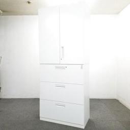 コクヨ製エディア　書庫セット　ホワイト　両開き　ラテラル　施錠可能　収納　オフィス　外部在庫在庫