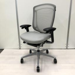 【最上位機種にふさわしい上質な座り心地！ハイグレードメッシュチェア！】■オカムラ製　コンテッサセコンダ　■ハイバック　■アジャストアーム　■座面クッション　背面メッシュ　■グレー【OKT32】【関東倉庫在庫品】【弊社使用欄：】