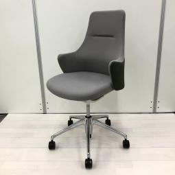 【カジュアルだけど機能的！】【働きやすく、居心地の良いオフィスへ】オカムラの新シリーズ！■Lives（ライブス）　ミーティングチェア　ワークチェア　■ハイバックタイプ　■ダークグリーン　ライトグレー【OKT34】【関東倉庫在庫品】【弊社使用欄：】