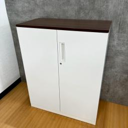 【在庫お探しいたします！/予約依頼商品】コクヨ製のローキャビネット(両開き書庫)【エディアシリーズ/木目天板】　＊良品を格安で！「オフィスバスターズ福岡南店」は、福岡を拠点として、全国へ中古オフィス用品・オフィス家具を提供しております。