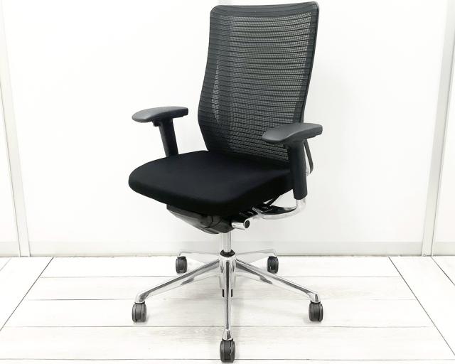 【中古】コーラルメッシュ CQ85BR FSH1 オカムラ（okamura） 肘付ハイバックチェア