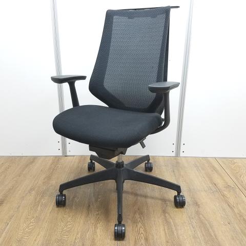 【中古】デュオラ メッシュ  コクヨ（KOKUYO） 肘付ハイバックチェア