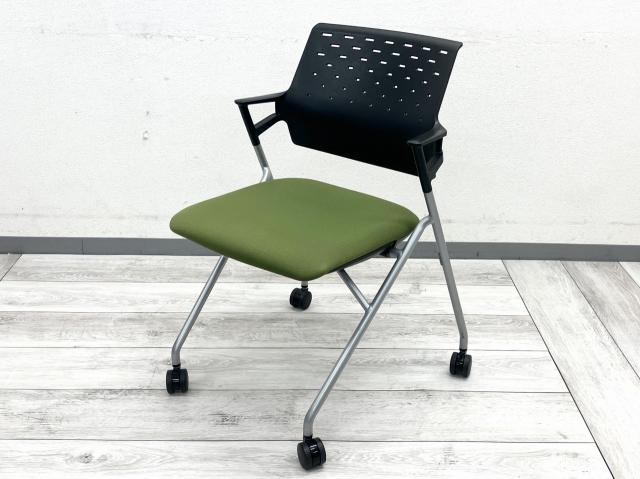 【中古】ピエガ（PIEGA）チェア CK-720E6GXQ5-W コクヨ（KOKUYO） ネスティングチェア