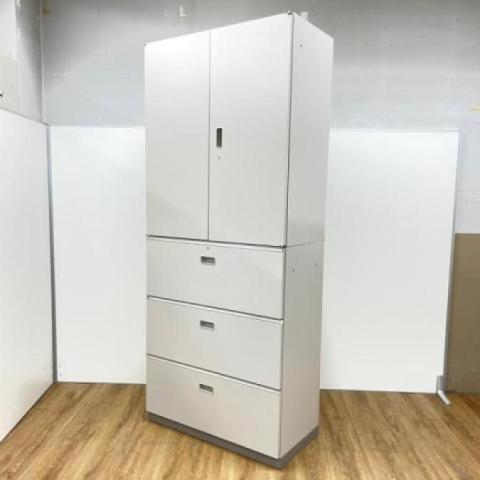 【中古】シンライン  イトーキ（ITOKI） ハイキャビネット／両開き＋3段ラテラル