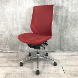 【在庫入替セール品!】【人間工学に基づいた快適な座り心地!体の動きを自然にサポート!】/オススメ(おすすめ) /人気商品【弊社使用欄:A01040330】■ハイバック 肘無し ■背面メッシュ ■レッド×ホワイトシェル/オカムラ(okamura)製 ゼファーチェア(Zephyr)