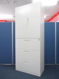 【書類の整理に困ったらこの商品！大容量でスッキリ収納！】■コクヨ　エディアシリーズ　上下書庫セット（両開き＋3段ラテラル）　W900×D450×2160ｍｍ　■省スペースに豊富な収納量！【在庫入替セール品！】