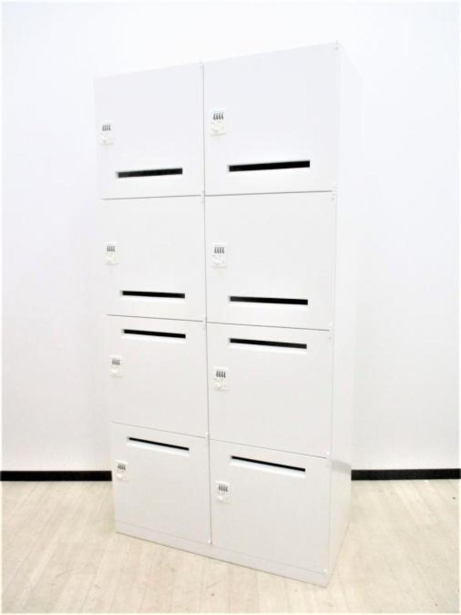 【2列4段で省スペースに設置！人気のメールロッカー！】■オカムラ製　8人用パーソナルロッカー　メールボックス付　ダイヤル錠タイプ　■フリーアドレス等のフレキシブルな働き方に対応！
                        レクトラインロッカー
                                    中古
            