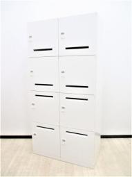 【2列4段で省スペースに設置!人気のメールロッカー!】■オカムラ製 8人用パーソナルロッカー メールボックス付 ダイヤル錠タイプ ■フリーアドレス等のフレキシブルな働き方に対応!