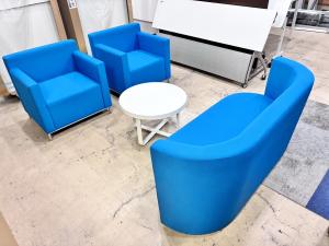 【省スペースでリフレッシュルームや待合に！】SOGO家具　応接セット　テーブル×ソファ　レア　応接　リフレッシュ　受付　商談　会議　面談