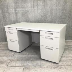 【コクヨ製の上長用デスク！両袖机】コクヨ　BS　両袖　横幅1400の大き目サイズ！【A4ファイル収納可能】【関西倉庫在庫】