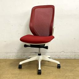 オカムラ シルフィー ハイバックモデル 肘無しチェア レッド×ホワイトフレーム 前景機能付きの人気シリーズ 在宅ワークにも最適【愛知・名古屋・豊田・静岡・浜松】