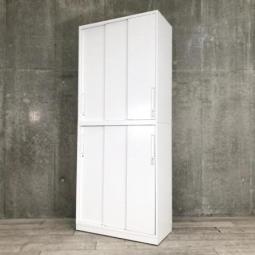 【関西倉庫在庫品】【ホワイトの引き違い上下書庫】◆コクヨ/エディア　EDIA　キャビネット