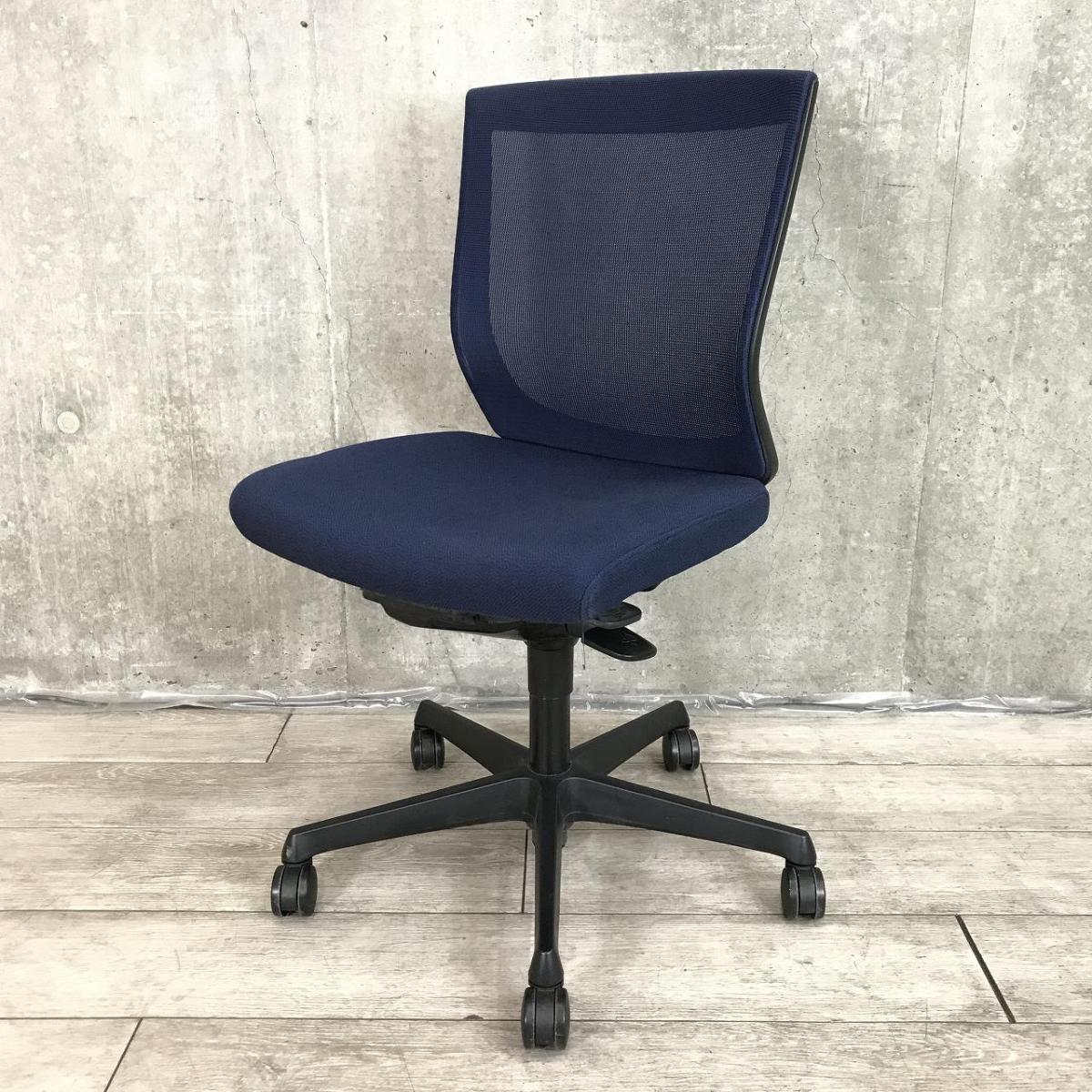 中古】エスクード C431ZR FHB4 オカムラ/okamura 肘無ローバックチェア