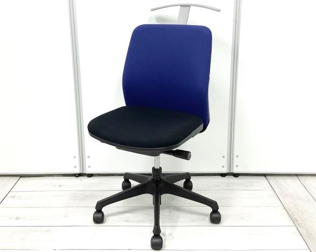 【中古】Kaile KC-HL67SL BL/BK プラス（PLUS） 肘無ローバックチェア