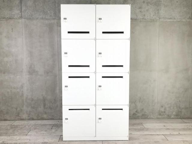 【中古】レクトラインロッカー 4BM33Y ZA75 オカムラ（okamura） 8人用パーソナルロッカー