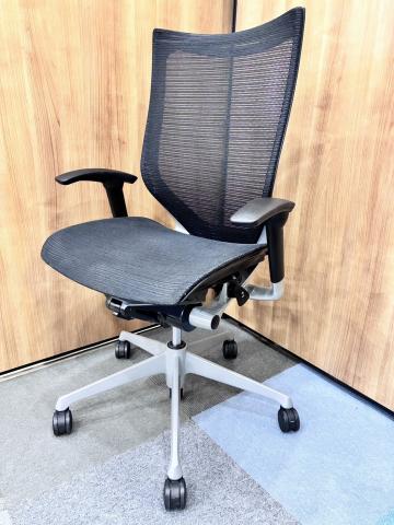 【中古】バロンメッシュチェア CP35CR　FDH1 オカムラ（okamura） 肘付ハイバックチェア