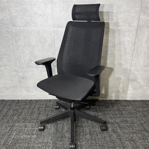 【中古】サリダ（salida）チェア YL8- BL -AEL イトーキ（ITOKI） 肘付ハイバックチェア