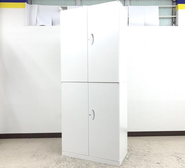 【中古】QUWALL RW45-10H 生興 ハイキャビネット／両開き＋両開き