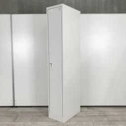 【移転や増員にオススメ！掃除用具入れとしてもお使いいただけます！】■イトーキ(ITOKI)製　WNシリーズ　1人用更衣ロッカー　W315×D515㎜　■ホワイト　■シリンダー錠　【スリムタイプで省スペースに設置可能】【弊社使用欄：A01049765】【SN】