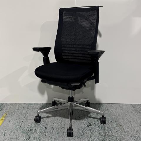 【中古】ベゼル アルミポリッシュ CRS-G2822E6 コクヨ（KOKUYO） 肘付ハイバックチェア