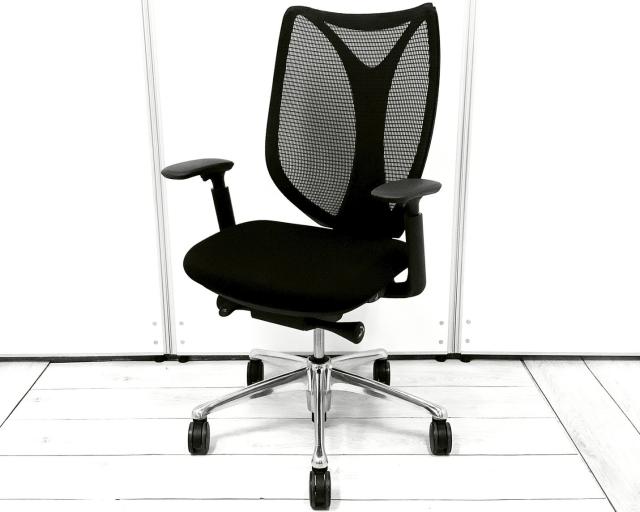 【中古】サブリナ  オカムラ（okamura） 肘付ハイバックチェア