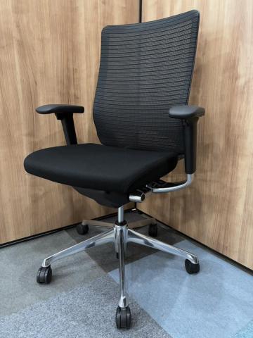 【中古】コーラルメッシュ CQ35BR FSH1 オカムラ（okamura） 肘付ハイバックチェア