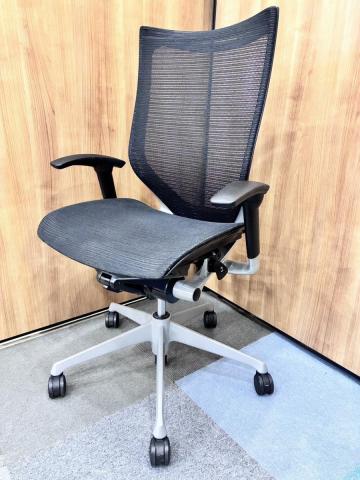 【中古】バロンメッシュチェア CP35CR　FDH1 オカムラ（okamura） 肘付ハイバックチェア