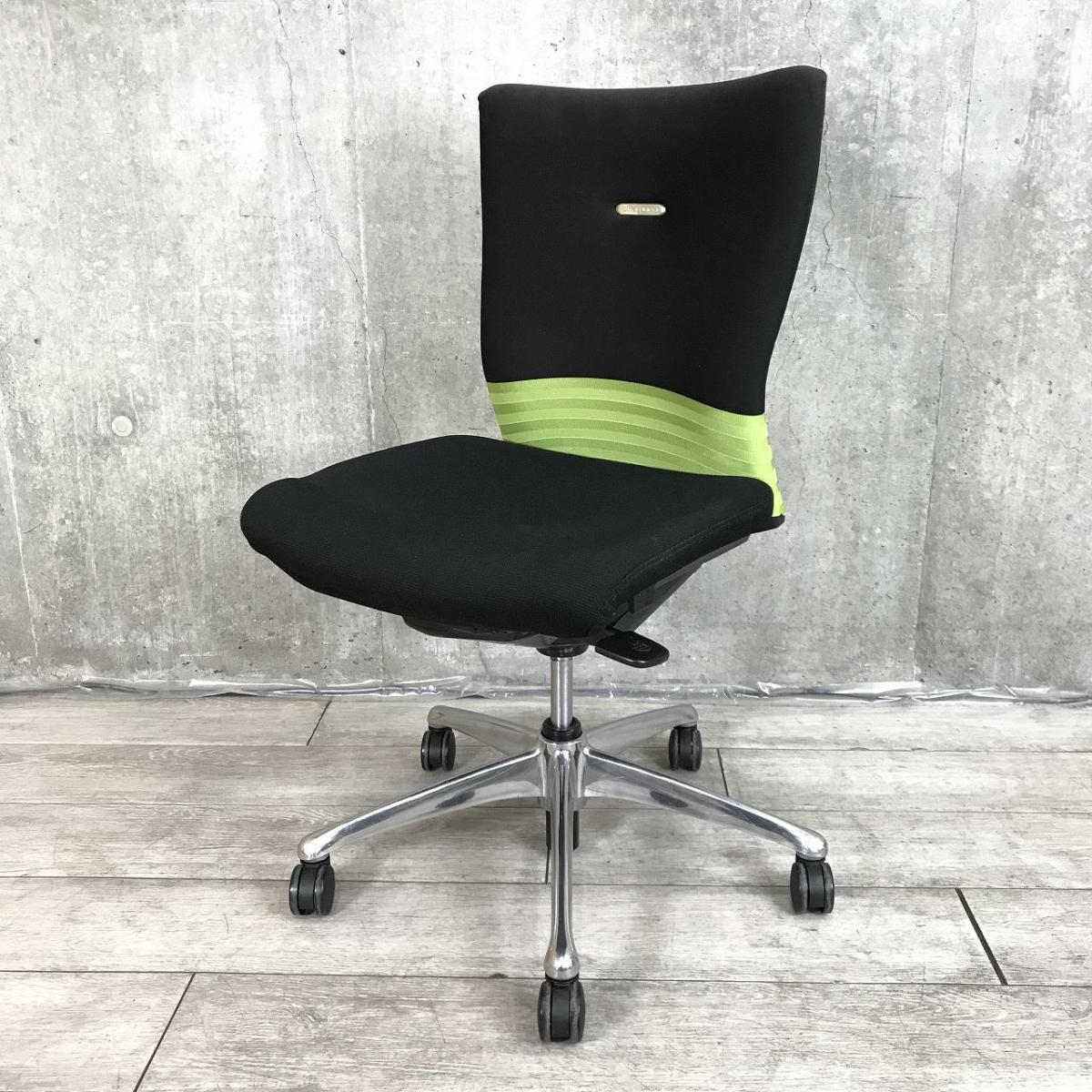 中古】フィーゴチェア CJ33BR FAM6 オカムラ/okamura 肘無ミドルバック